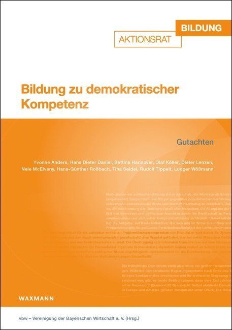 Cover: 9783830941811 | Bildung zu demokratischer Kompetenz | Gutachten | e.V. | Taschenbuch