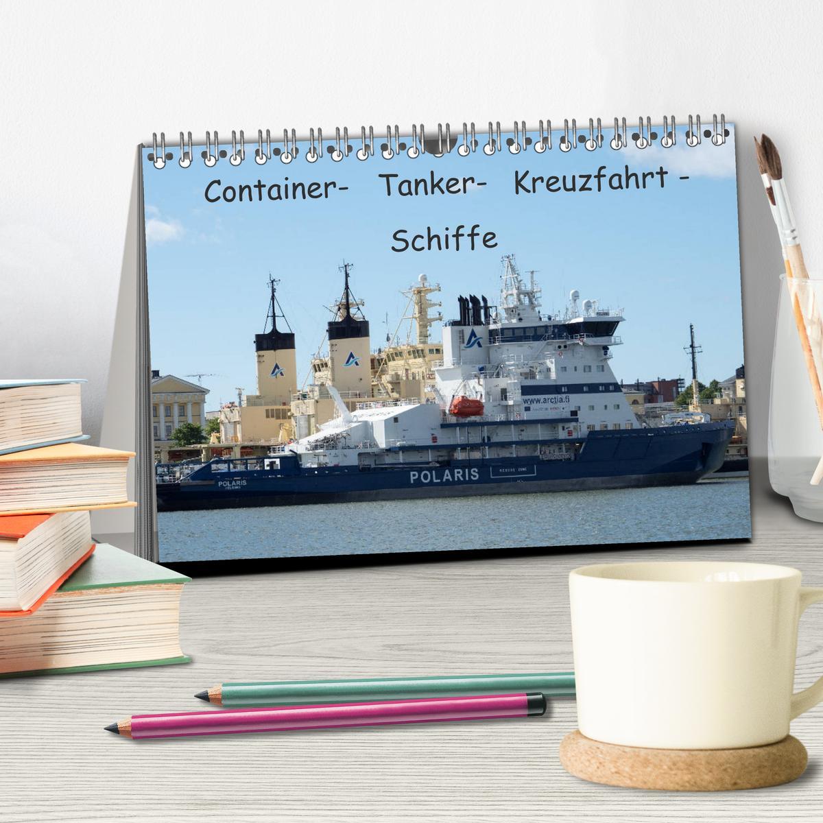 Bild: 9783435138623 | Container - Tanker - Kreuzfahrt - Schiffe (Tischkalender 2025 DIN...