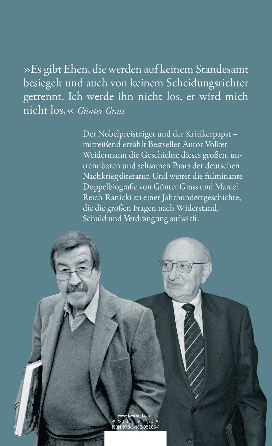 Rückseite: 9783462051094 | Das Duell | Die Geschichte von Günter Grass und Marcel Reich-Ranicki