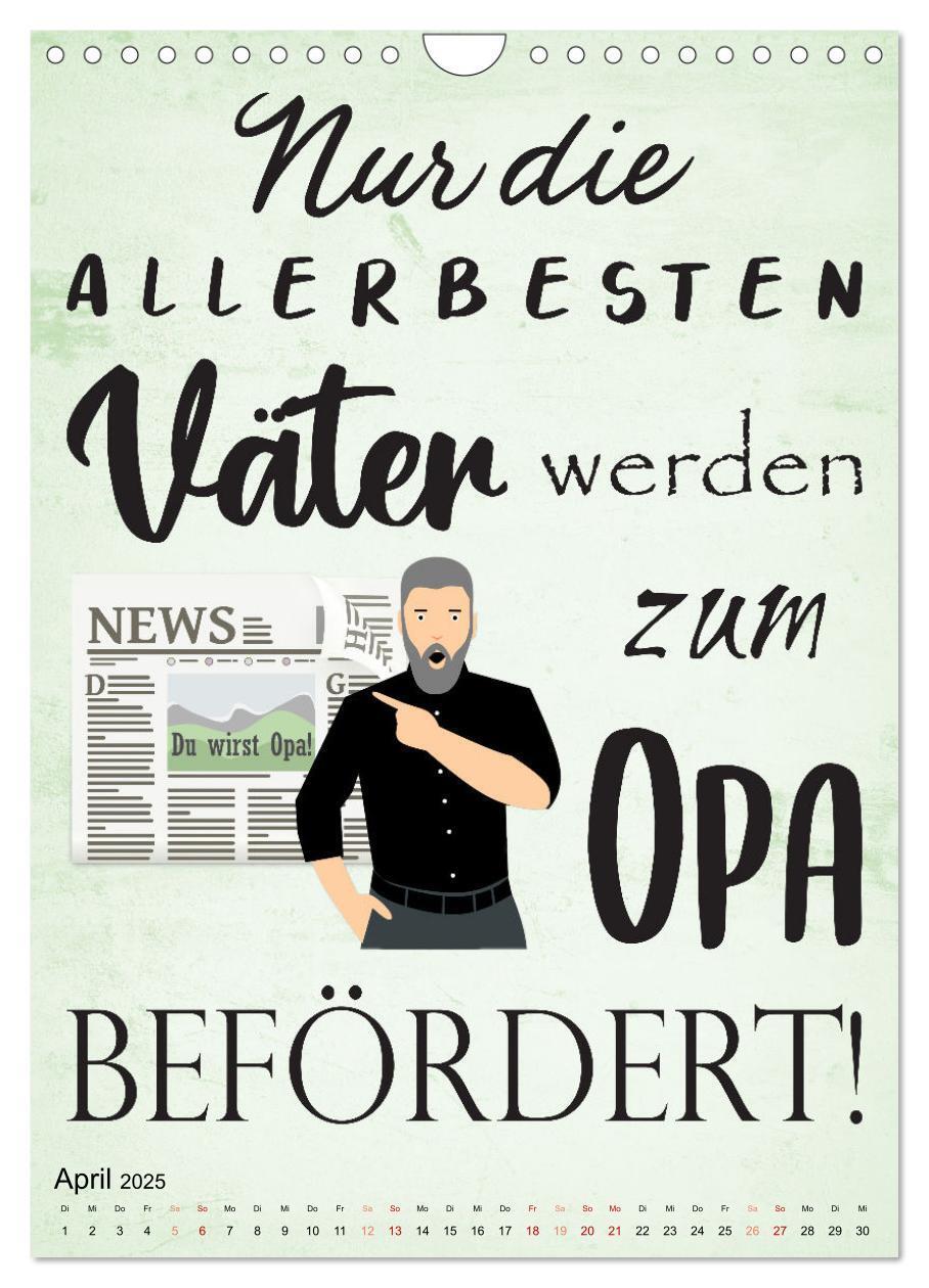 Bild: 9783435888849 | Opa ist der Coolste (Wandkalender 2025 DIN A4 hoch), CALVENDO...