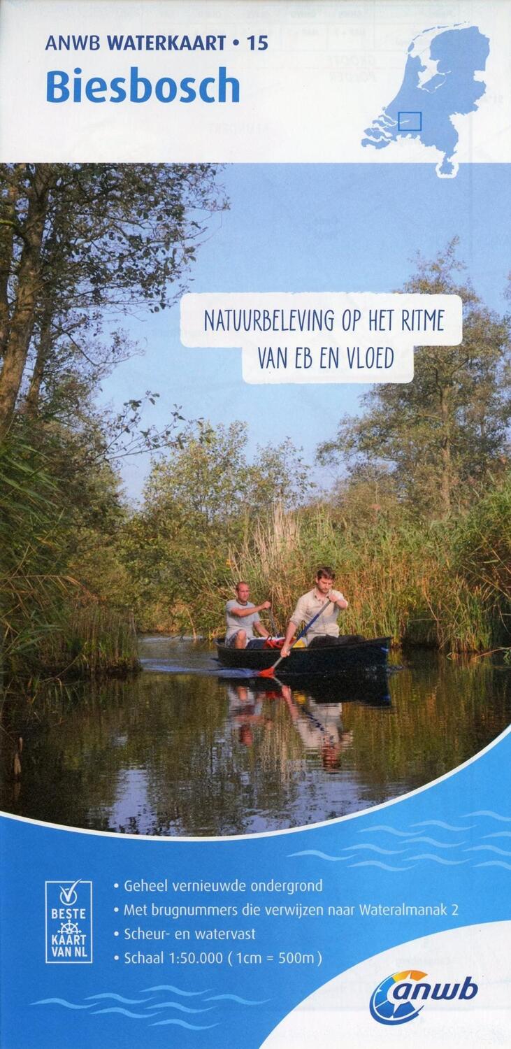 Cover: 9789018046101 | Biesbosch 1:50 000 Waterkaart | Waterkaarten | (Land-)Karte | 2020
