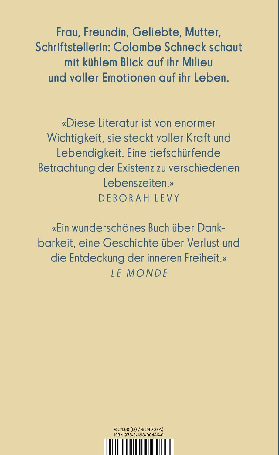 Rückseite: 9783498004460 | Paris-Trilogie | Colombe Schneck | Buch | 208 S. | Deutsch | 2024