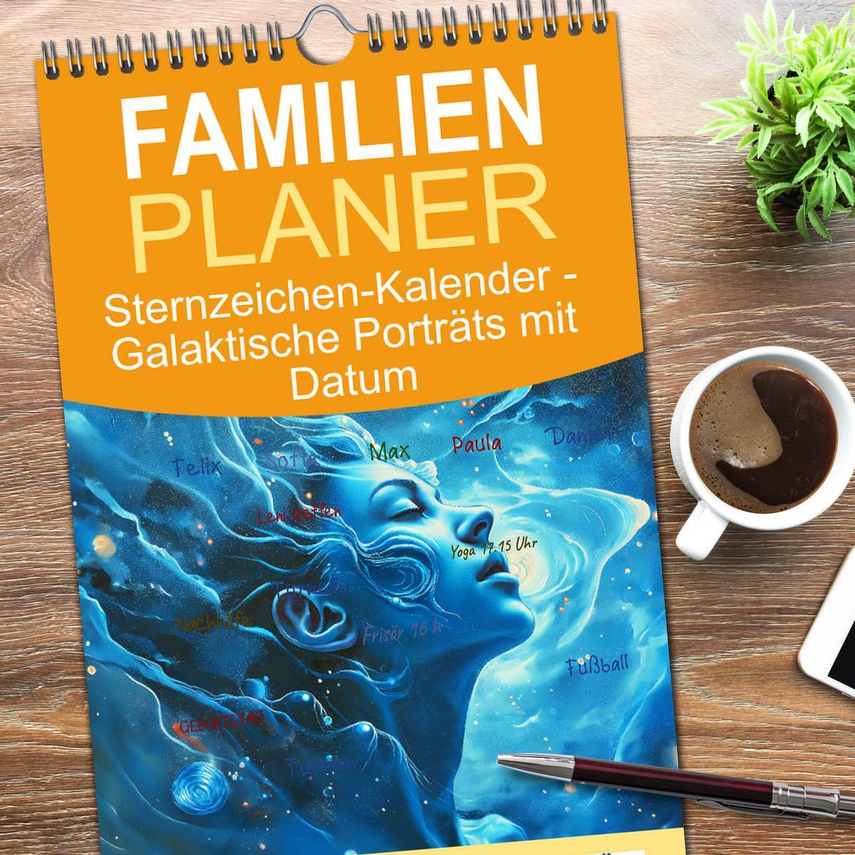 Bild: 9783457188774 | Familienplaner 2025 - Sternzeichen-Kalender - Galaktische Porträts...