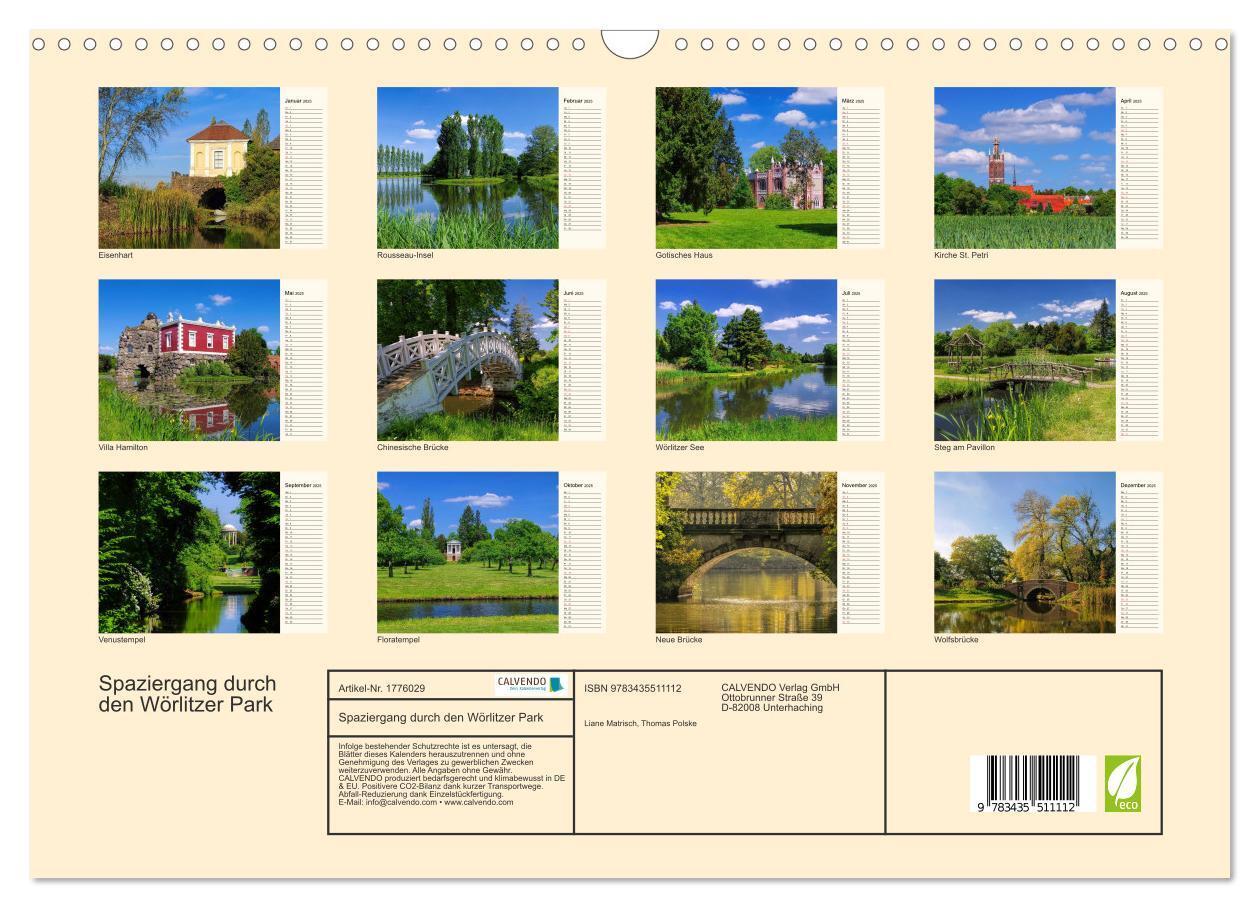 Bild: 9783435511112 | Spaziergang durch den Wörlitzer Park (Wandkalender 2025 DIN A3...