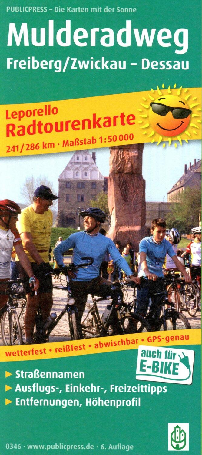 Cover: 9783899203462 | Mulderadweg 1 : 50 000 | (Land-)Karte | Leporello Radwanderkarten