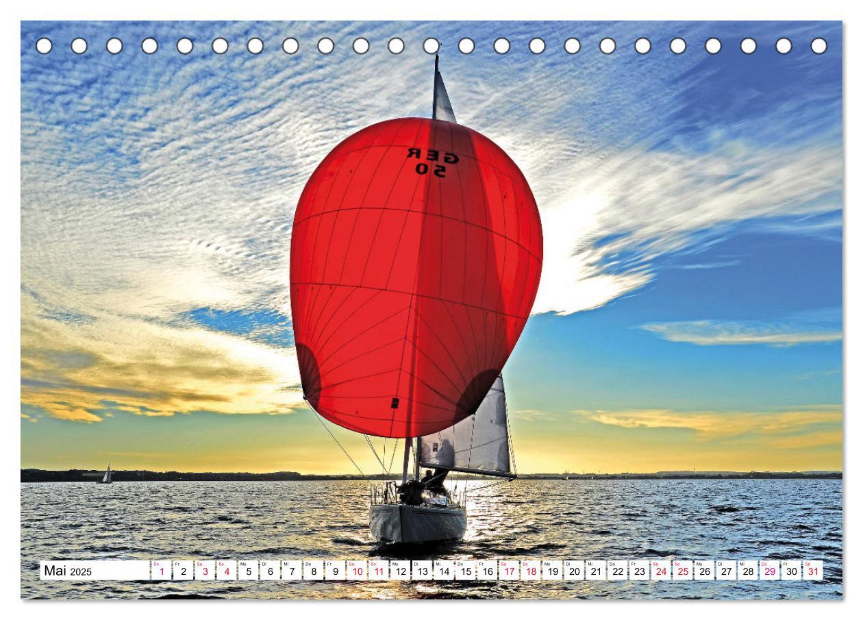 Bild: 9783435320851 | Leidenschaft Segeln (Tischkalender 2025 DIN A5 quer), CALVENDO...