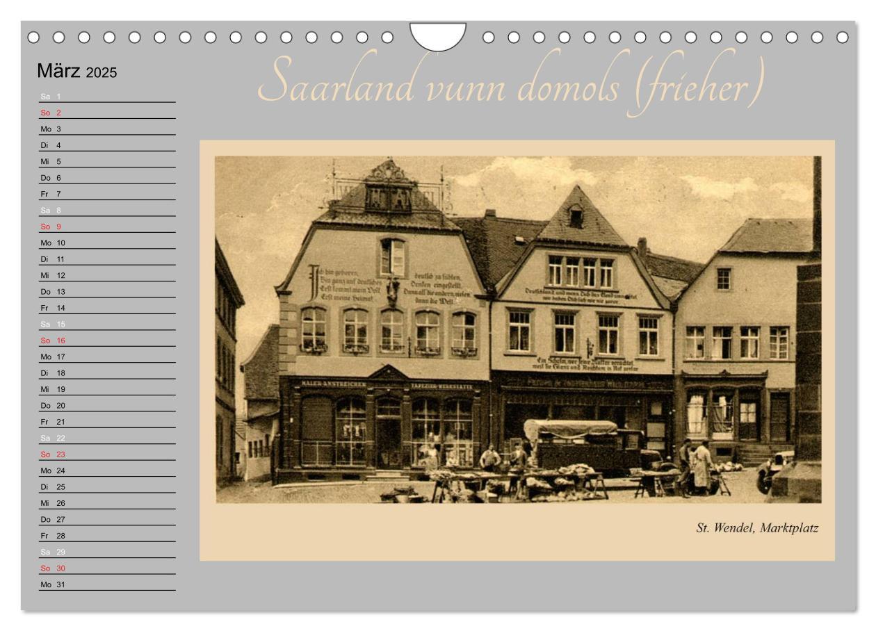 Bild: 9783435520473 | Saarland - vunn domols (frieher) (Wandkalender 2025 DIN A4 quer),...