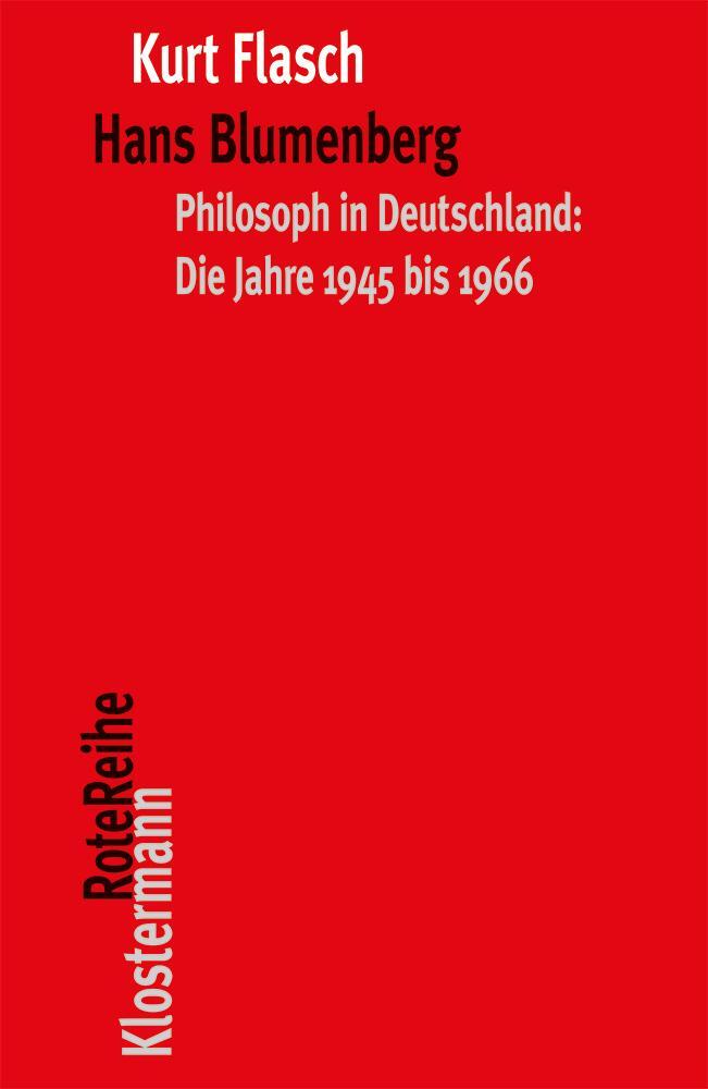 Cover: 9783465043799 | Hans Blumenberg | Philosoph in Deutschland: Die Jahre 1945 bis 1966