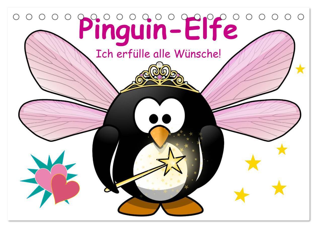 Cover: 9783383512704 | Pinguin-Elfe (Tischkalender 2024 DIN A5 quer), CALVENDO Monatskalender