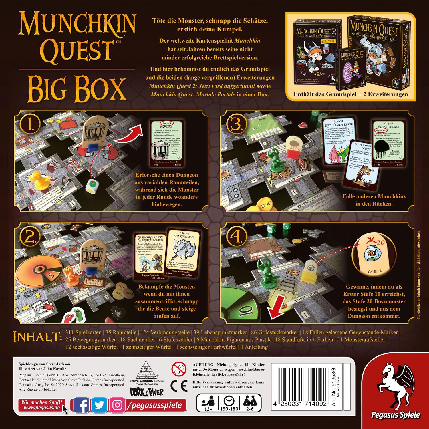 Bild: 4250231714092 | Munchkin Quest: Das Brettspiel, 2. Edition | Spiel | Deutsch | 2019