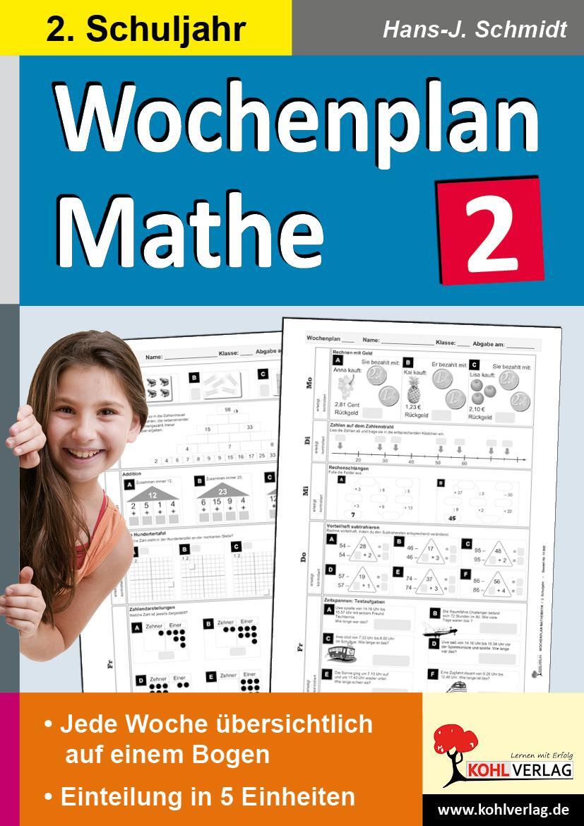 Cover: 9783956864698 | Wochenplan Mathe / Klasse 2 | Hans-J. Schmidt | Taschenbuch | Deutsch