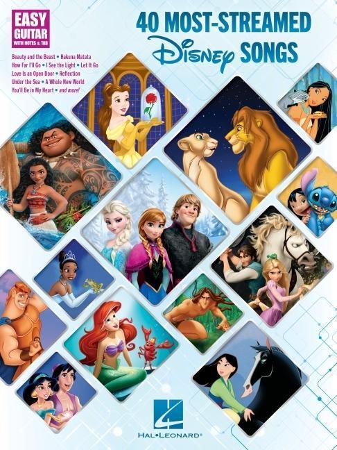 Cover: 9781705142400 | 40 Most-Streamed Disney Songs: Easy Guitar with Notes and Tab Songbook