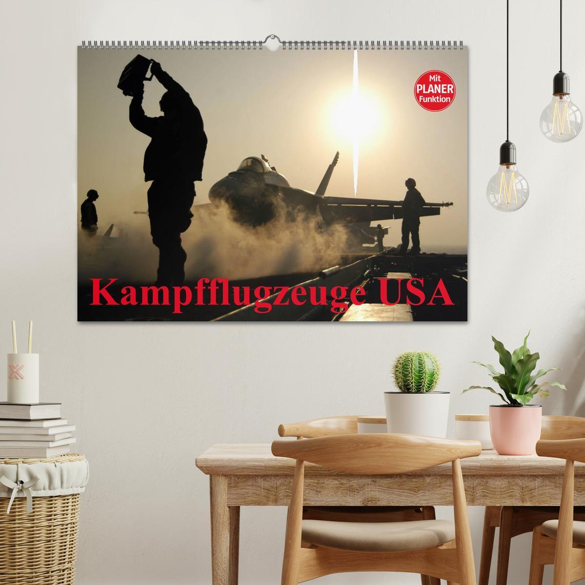 Bild: 9783435549849 | Kampfflugzeuge USA (Wandkalender 2025 DIN A2 quer), CALVENDO...