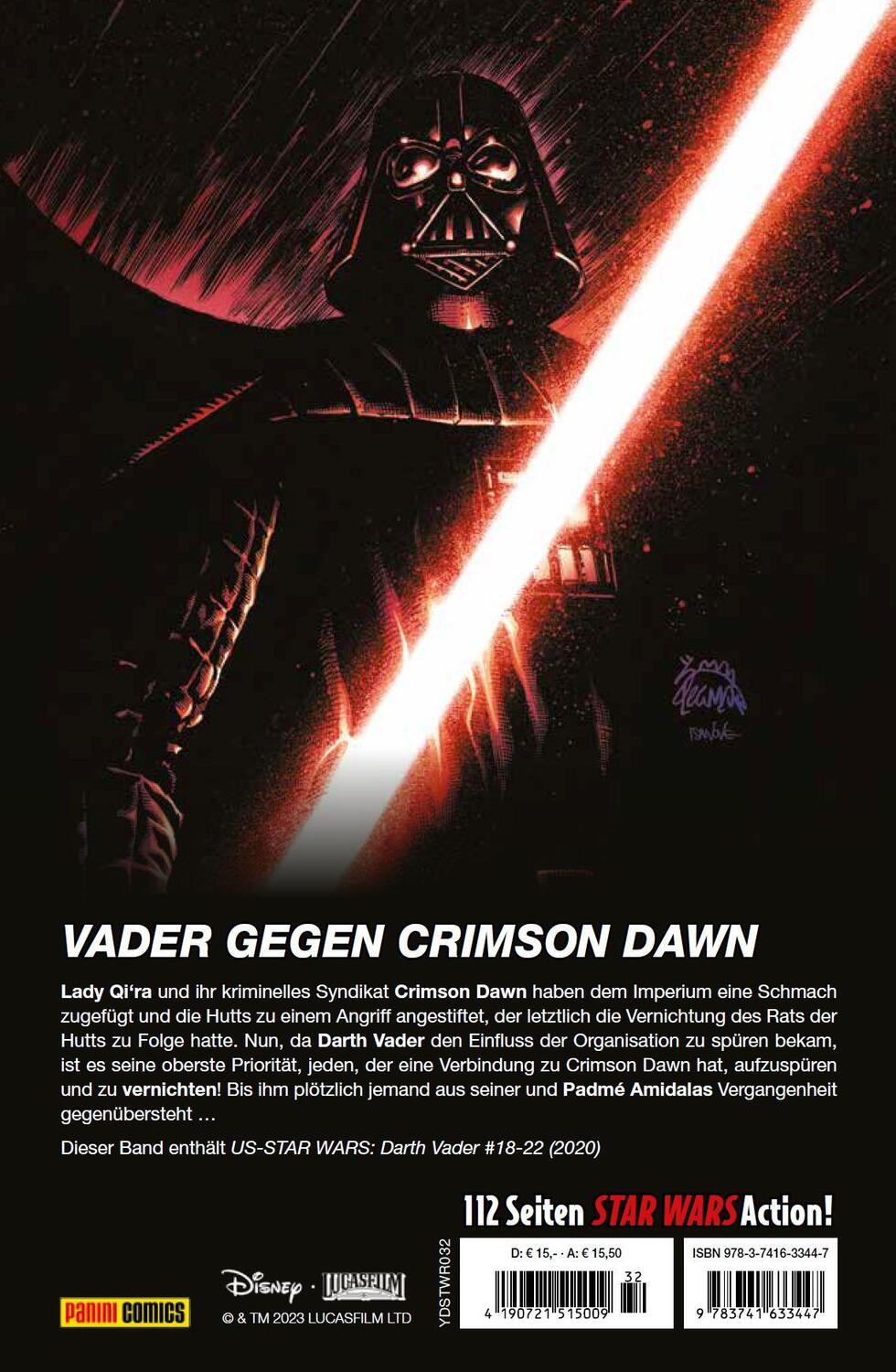 Rückseite: 9783741633447 | Star Wars Comics: Darth Vader - Jagd auf Crimson Dawn | Crimson Reign