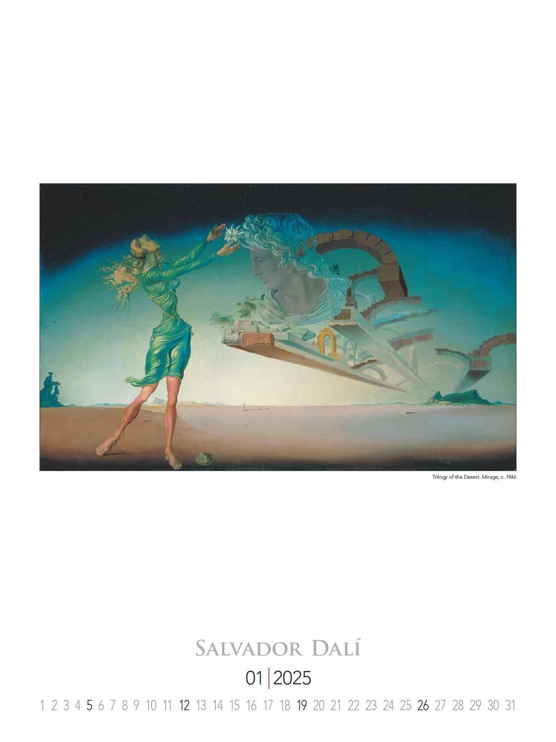 Bild: 4251732344054 | Salvador Dali 2025 - Bild-Kalender 42x56 cm - Kunst-Kalender -...