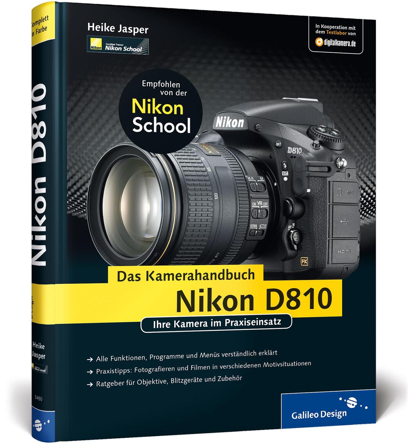 Cover: 9783836234504 | Nikon D810. Das Kamerahandbuch | Ihre Kamera im Praxiseinsatz | Jasper