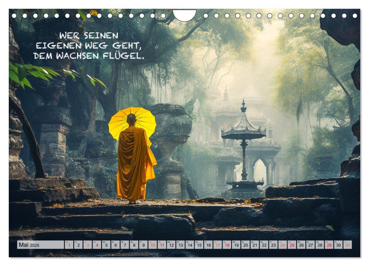 Bild: 9783383775000 | Buddhistische Sprüche (Wandkalender 2025 DIN A4 quer), CALVENDO...