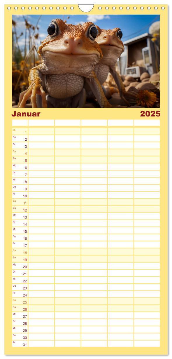 Bild: 9783457191736 | Familienplaner 2025 - Tier Selfies mit 5 Spalten (Wandkalender, 21...