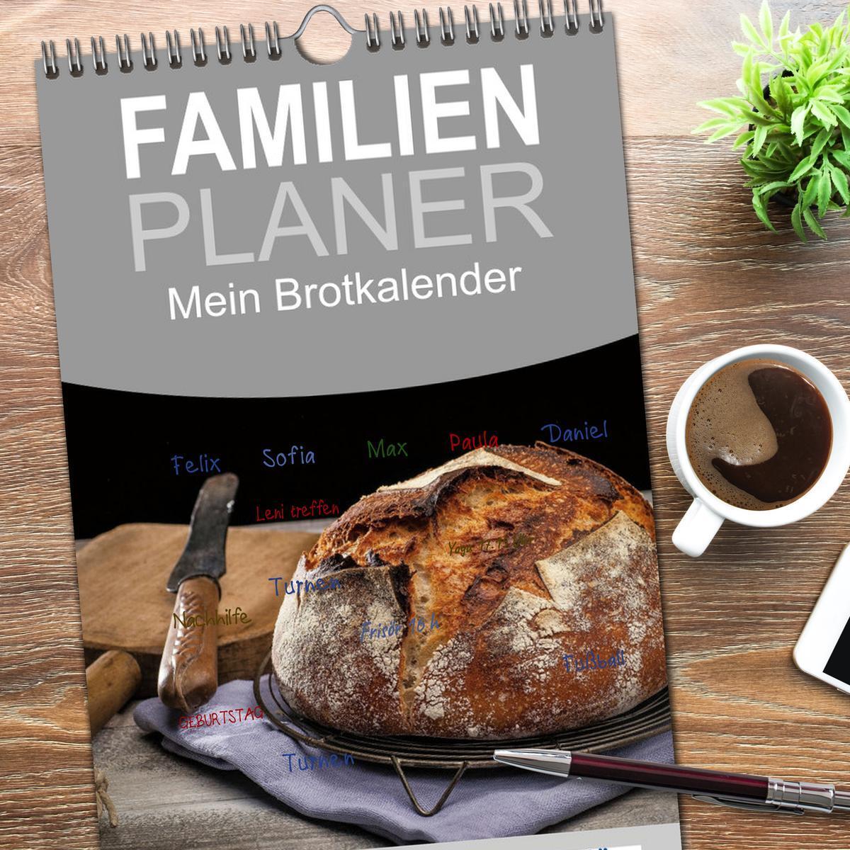 Bild: 9783457099469 | Familienplaner 2025 - Mein Brotkalender mit 5 Spalten...