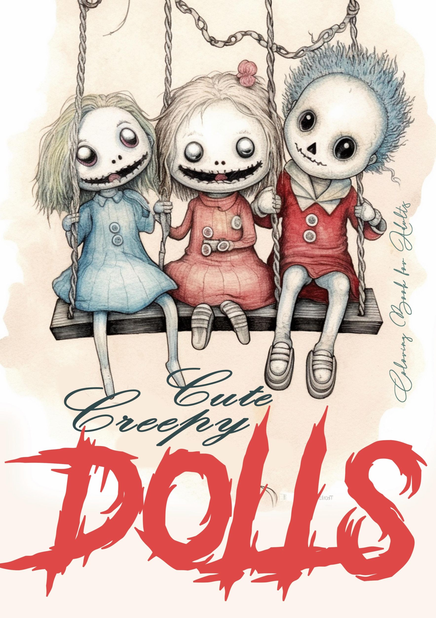 Cover: 9783758406539 | Cute Creepy Dolls Coloring Book for Adults | Monsoon Publishing | Buch