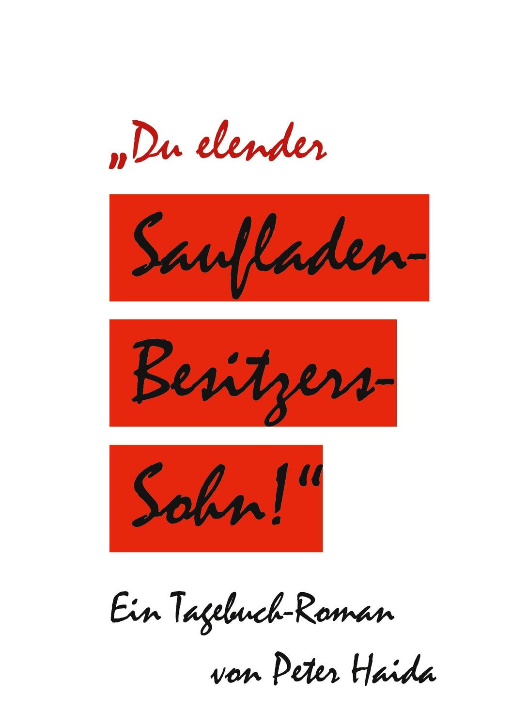 Cover: 9783752659665 | Du elender Saufladenbesitzerssohn! | Ein Tagebuch-Roman | Peter Haida