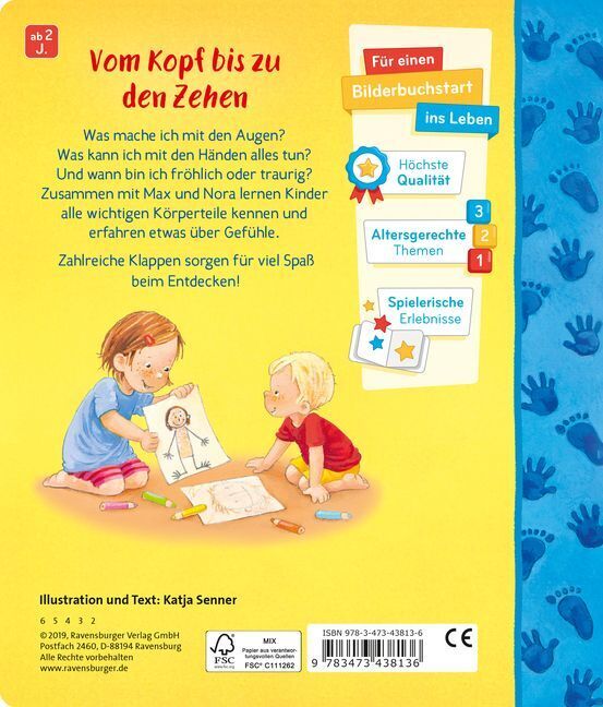 Bild: 9783473438136 | Mein erstes Körperbuch; . | Mit vielen Klappen | Katja Senner | Buch