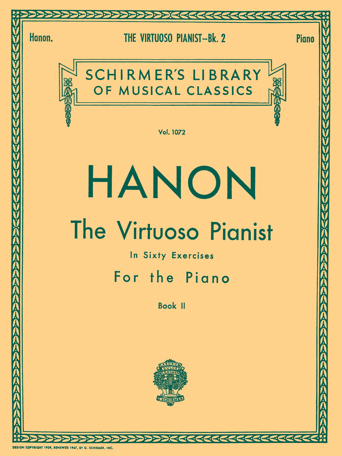Cover: 73999443387 | Virtuoso Pianist in 60 Exercises - Book 2 | Piano Technique | Hanon