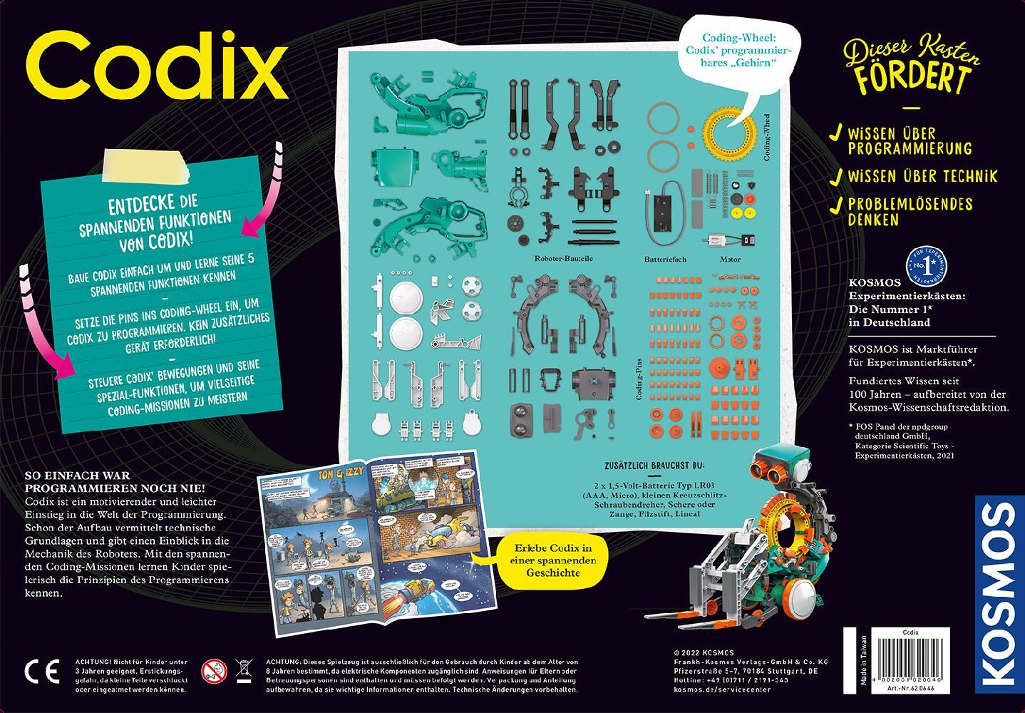 Bild: 4002051620646 | Codix - Dein mechanischer Coding-Roboter (Experimentierkasten) | Spiel