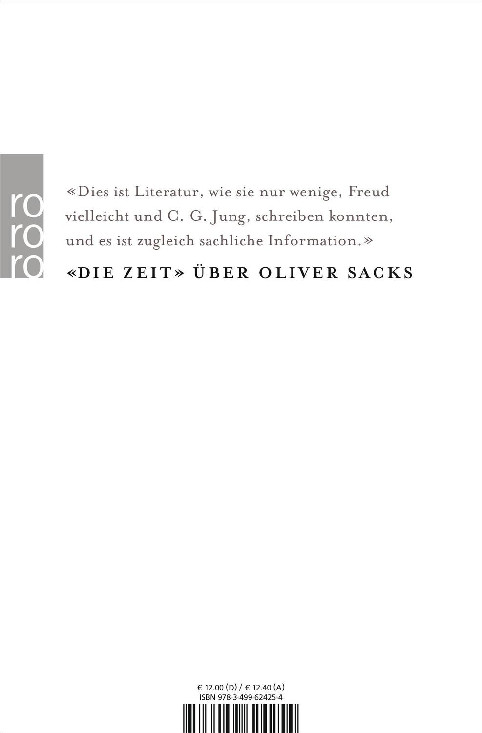 Rückseite: 9783499624254 | Der einarmige Pianist | Über Musik und das Gehirn | Oliver Sacks