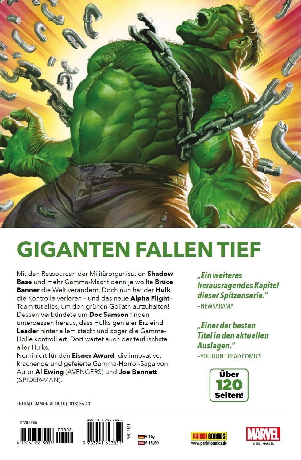Rückseite: 9783741623851 | Bruce Banner: Hulk | Bd. 8: Der Hüter des Portals | Al Ewing (u. a.)