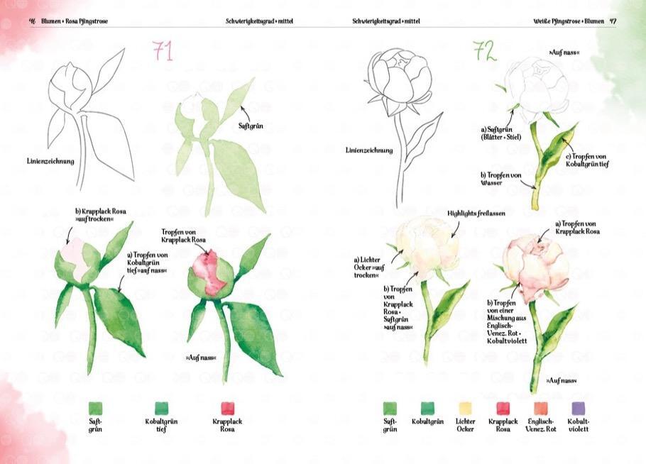 Bild: 9783862304271 | 150 x Watercolor | In nur 4 Schritten zum fertigen Motiv | Bakasova