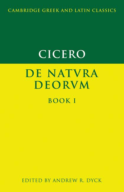 Cover: 9780521006309 | Cicero | de Natura Deorum Book I | Marcus Tullius Cicero (u. a.)