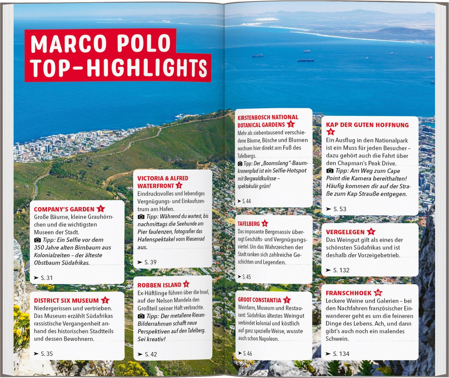 Bild: 9783829734950 | MARCO POLO Reiseführer Kapstadt, Wine Lands, Garden Route | Buch