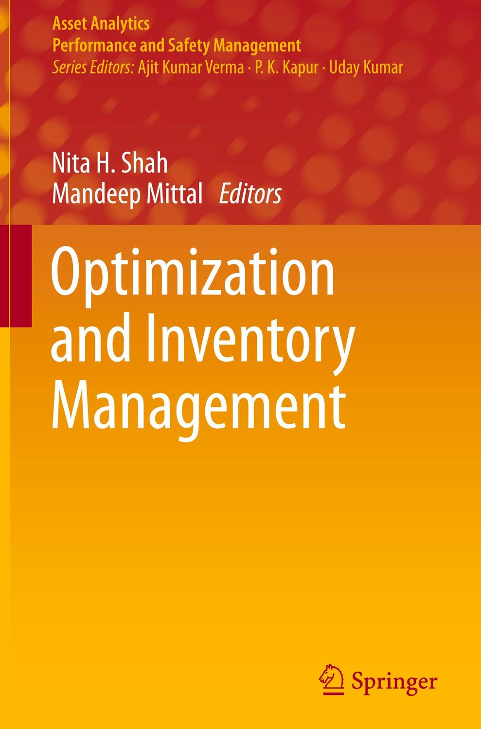 Cover: 9789811396977 | Optimization and Inventory Management | Mandeep Mittal (u. a.) | Buch