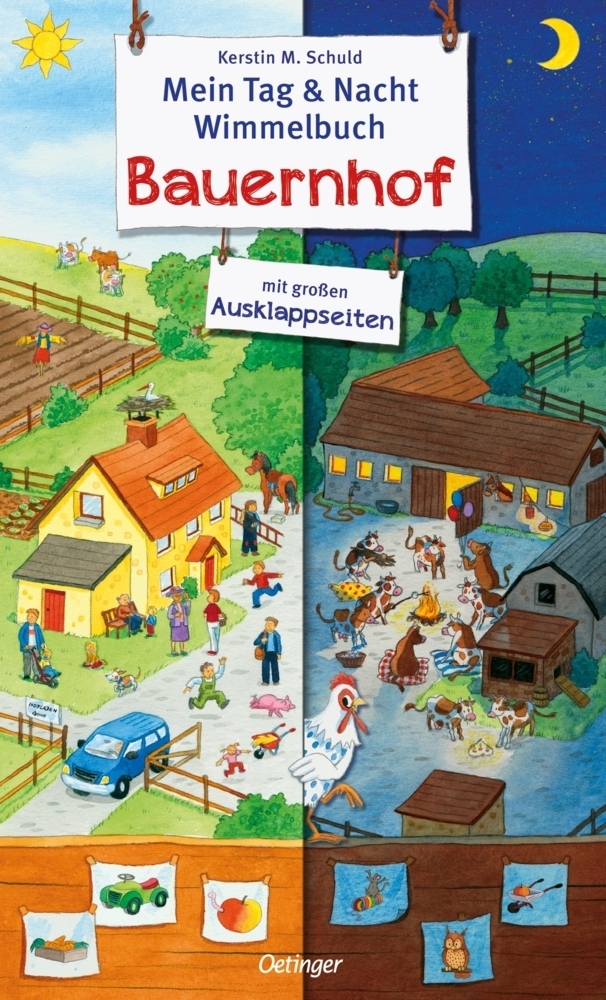 Cover: 9783789171710 | Mein Tag &amp; Nacht Wimmelbuch. Bauernhof | Kerstin M. Schuld | Buch