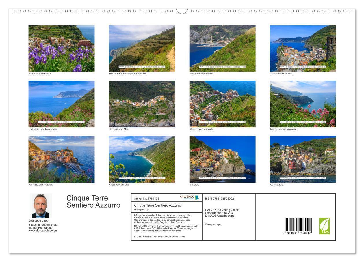 Bild: 9783435594092 | Cinque Terre Sentiero Azzurro (hochwertiger Premium Wandkalender...