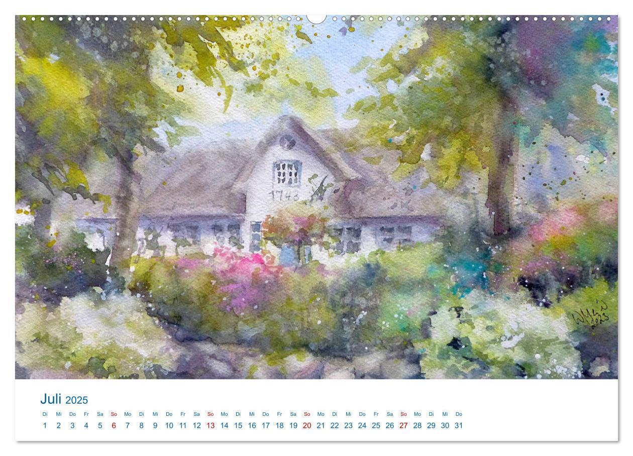 Bild: 9783457146743 | Föhr - Aquarelle (Wandkalender 2025 DIN A2 quer), CALVENDO...