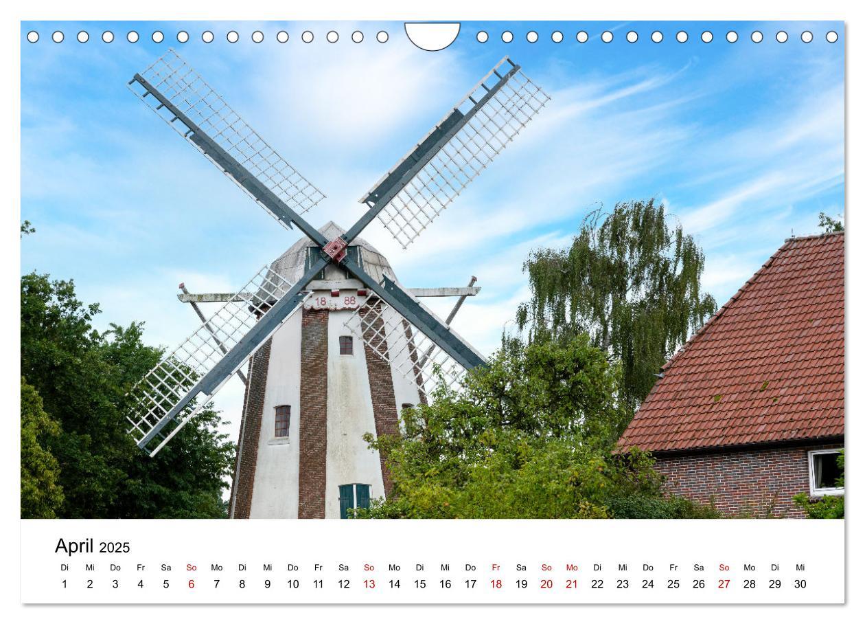 Bild: 9783435152940 | Ostfriesische Mühlenlandschaft (Wandkalender 2025 DIN A4 quer),...