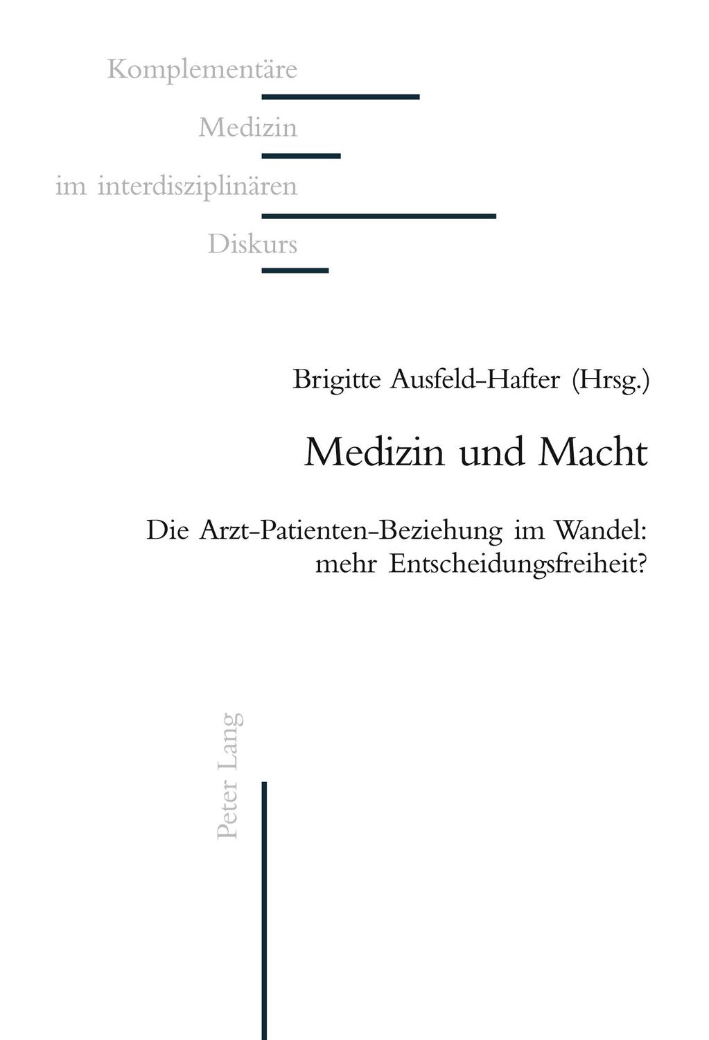 Cover: 9783039112623 | Medizin und Macht | Brigitte Ausfeld-Hafter | Taschenbuch | Paperback