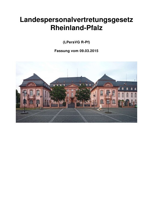Cover: 9783737536004 | Landespersonalvertretungsgesetz Rheinland-Pfalz | Peter Frühwald