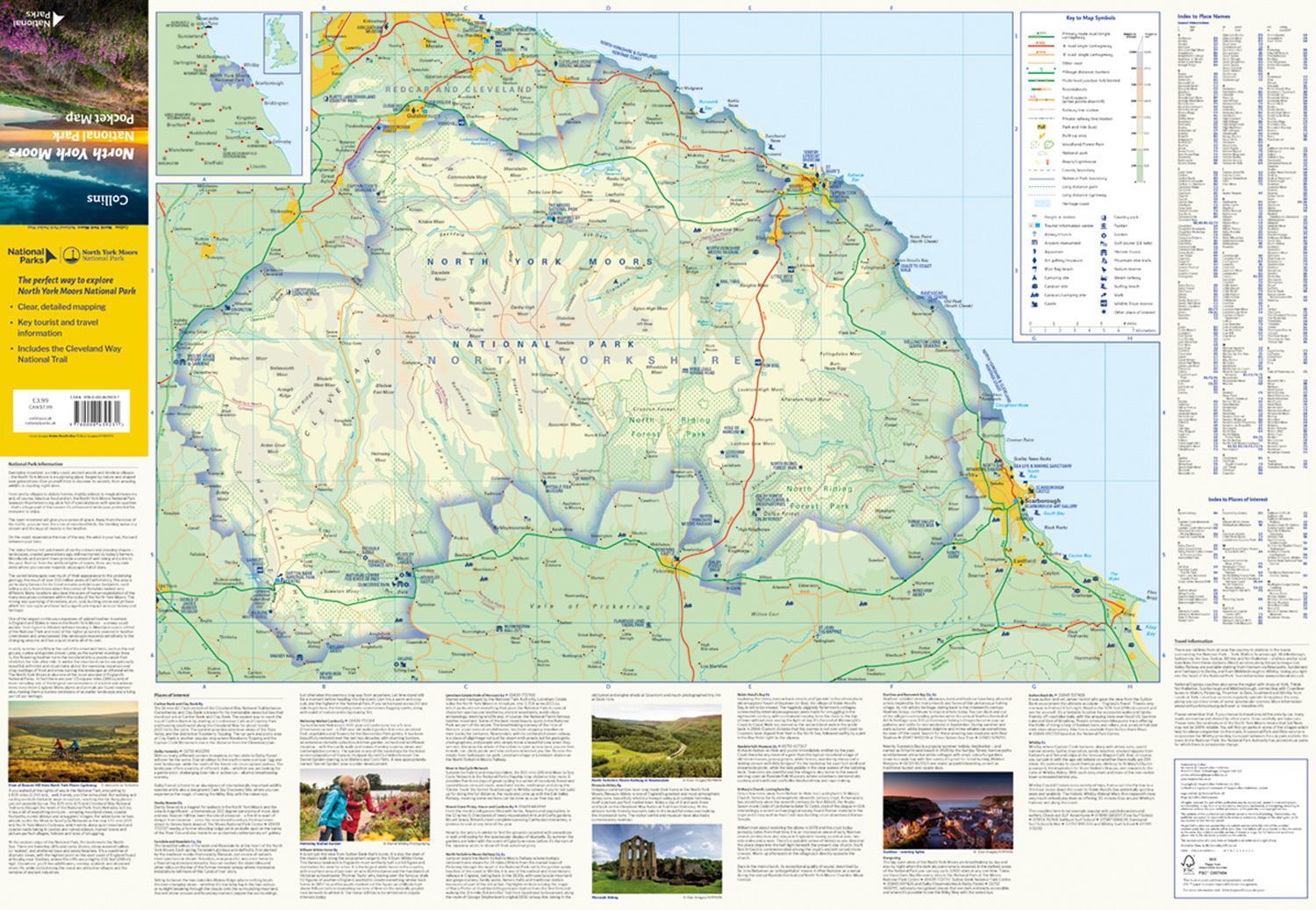 Bild: 9780008439231 | North York Moors National Park Pocket Map | National Parks UK (u. a.)
