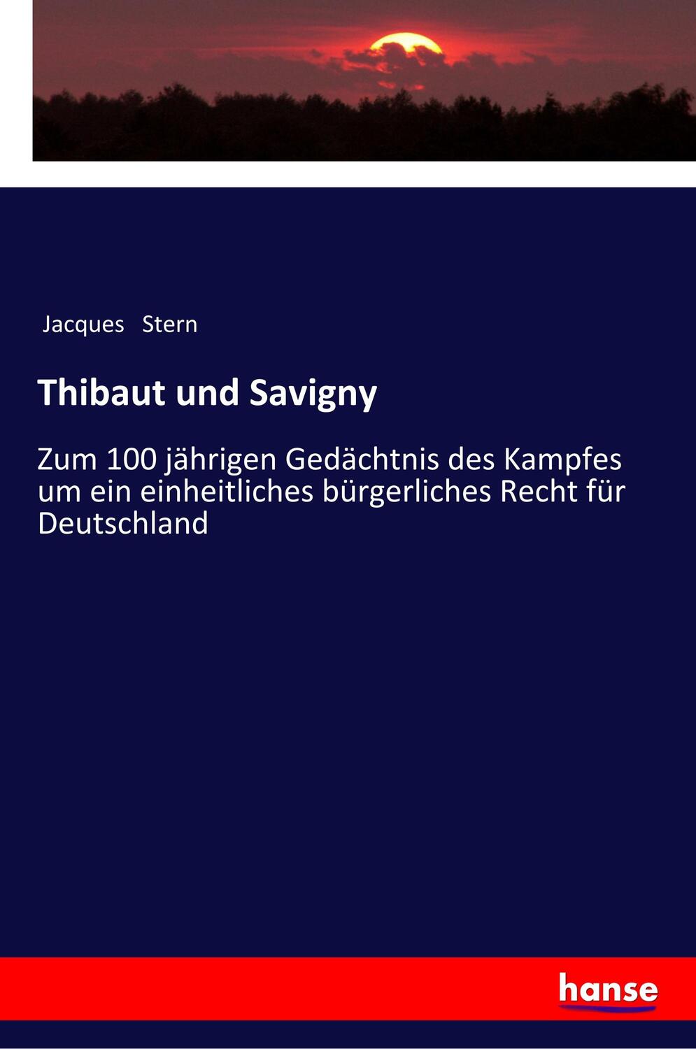 Cover: 9783337362027 | Thibaut und Savigny | Jacques Stern | Taschenbuch | Paperback | 2019