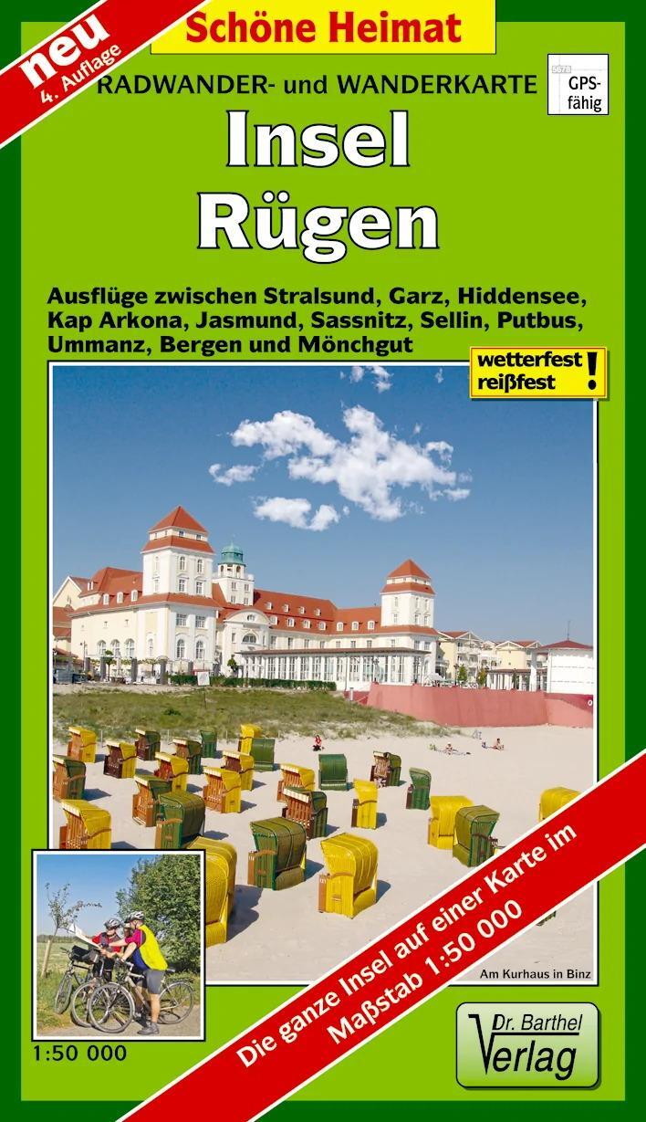 Cover: 9783895911804 | Insel Rügen Radwander- und Wanderkarte 1 : 50 000 | (Land-)Karte