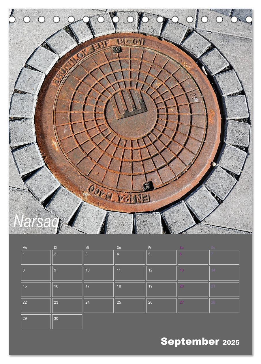 Bild: 9783435960682 | Faszination Kanaldeckel (Tischkalender 2025 DIN A5 hoch), CALVENDO...