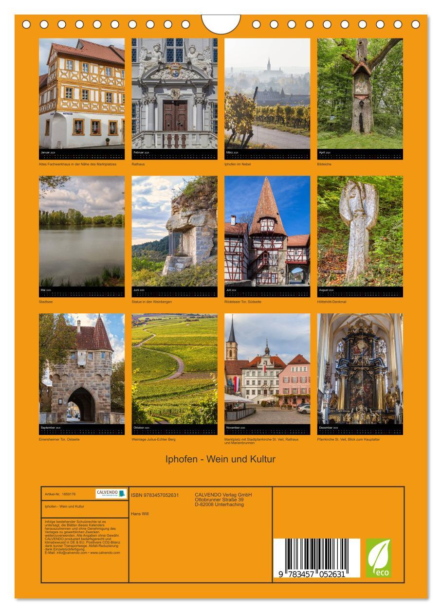 Bild: 9783457052631 | Iphofen - Wein und Kultur (Wandkalender 2025 DIN A4 hoch), CALVENDO...