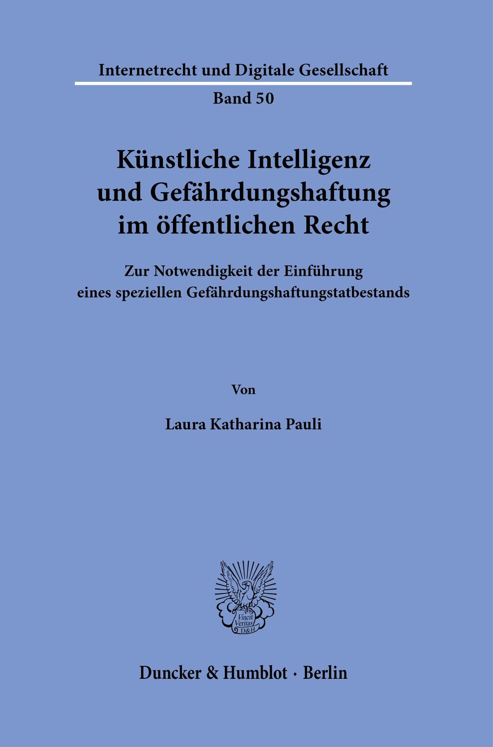 Cover: 9783428188659 | Künstliche Intelligenz und Gefährdungshaftung im öffentlichen Recht.