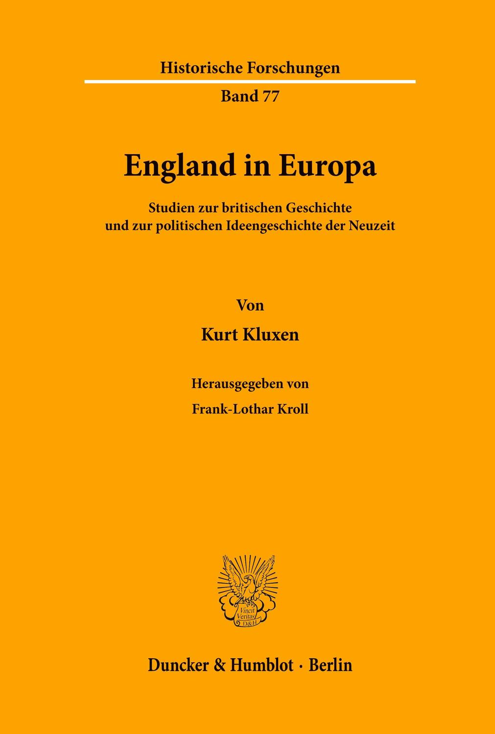 Cover: 9783428105991 | England in Europa. | Kurt Kluxen | Taschenbuch | Paperback | Deutsch