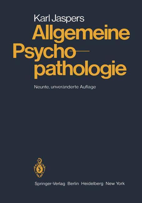 Cover: 9783642620218 | Allgemeine Psychopathologie | Karl Jaspers | Taschenbuch | Paperback