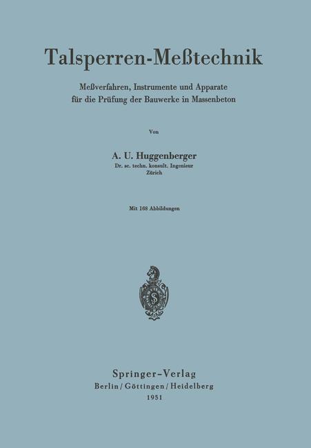 Cover: 9783540015512 | Talsperren-Meßtechnik | Arnold U. Huggenberger | Taschenbuch | Deutsch