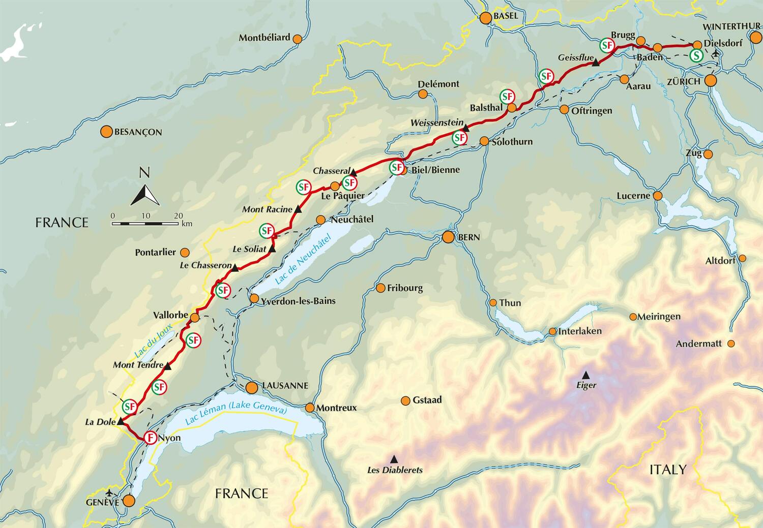 Bild: 9781852849450 | Switzerland's Jura Crest Trail | A two week trek from Zurich to Geneva
